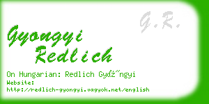 gyongyi redlich business card